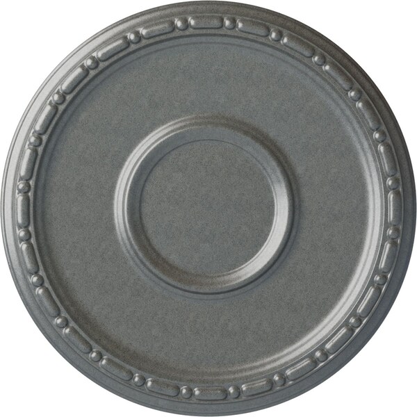 Ekena Millwork Medea Ceiling Medallion (Fits Canopies up to 5 1/2"), Hand-Painted Platinum, 16 1/2"OD x 1 1/2"P CM16MDPLS - main